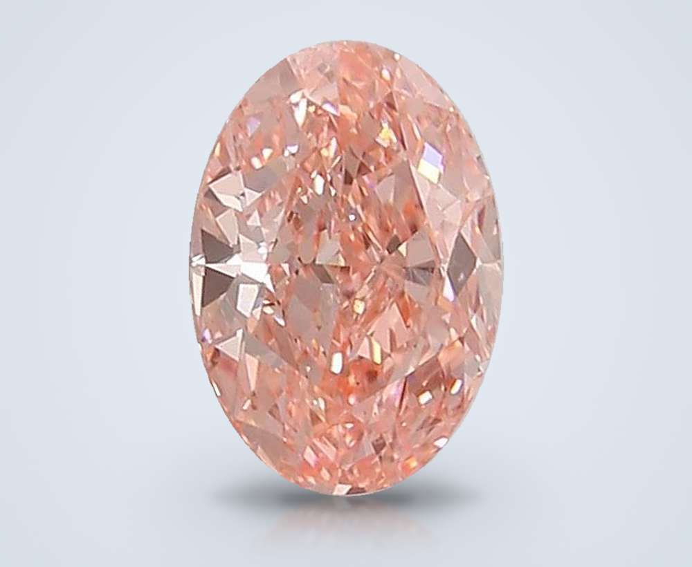1.39 Ct. Fancy Vivid Pink Oval Lab Diamond