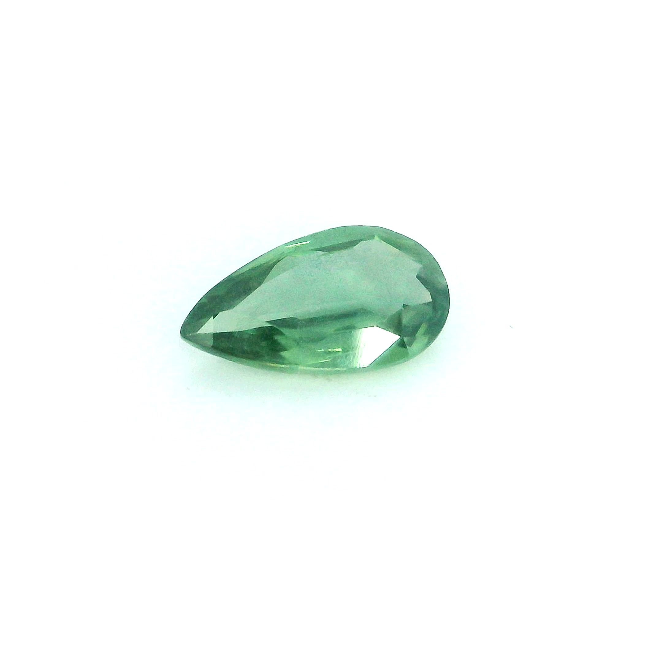 0.75 Carat Green Pear Sapphire