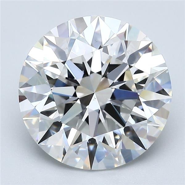 4.22ct F VS2 Rare Carat Ideal Cut Round Diamond