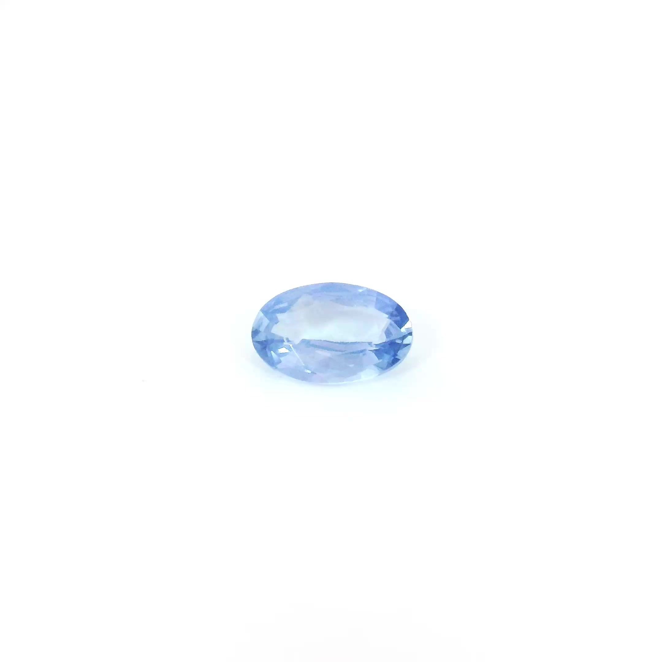 0.47 Carat Light Blue Oval Sapphire