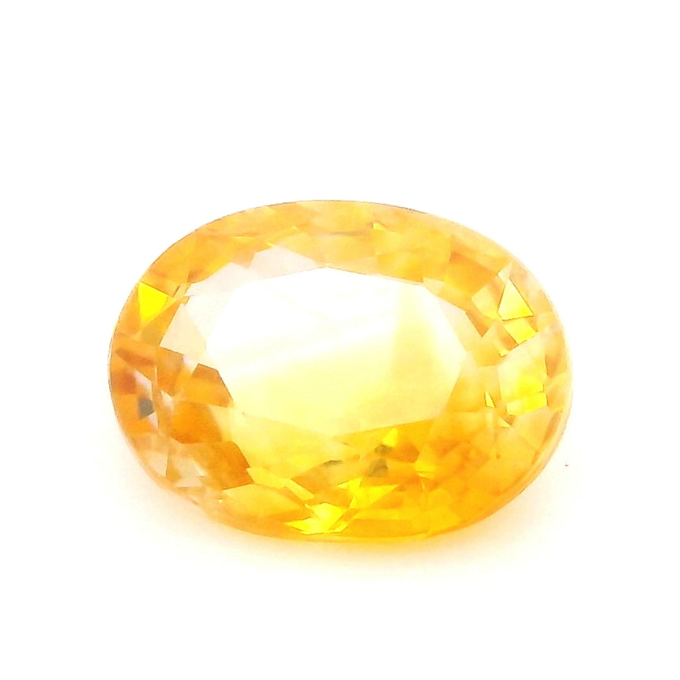 1.15 Carat Yellow Oval Sapphire
