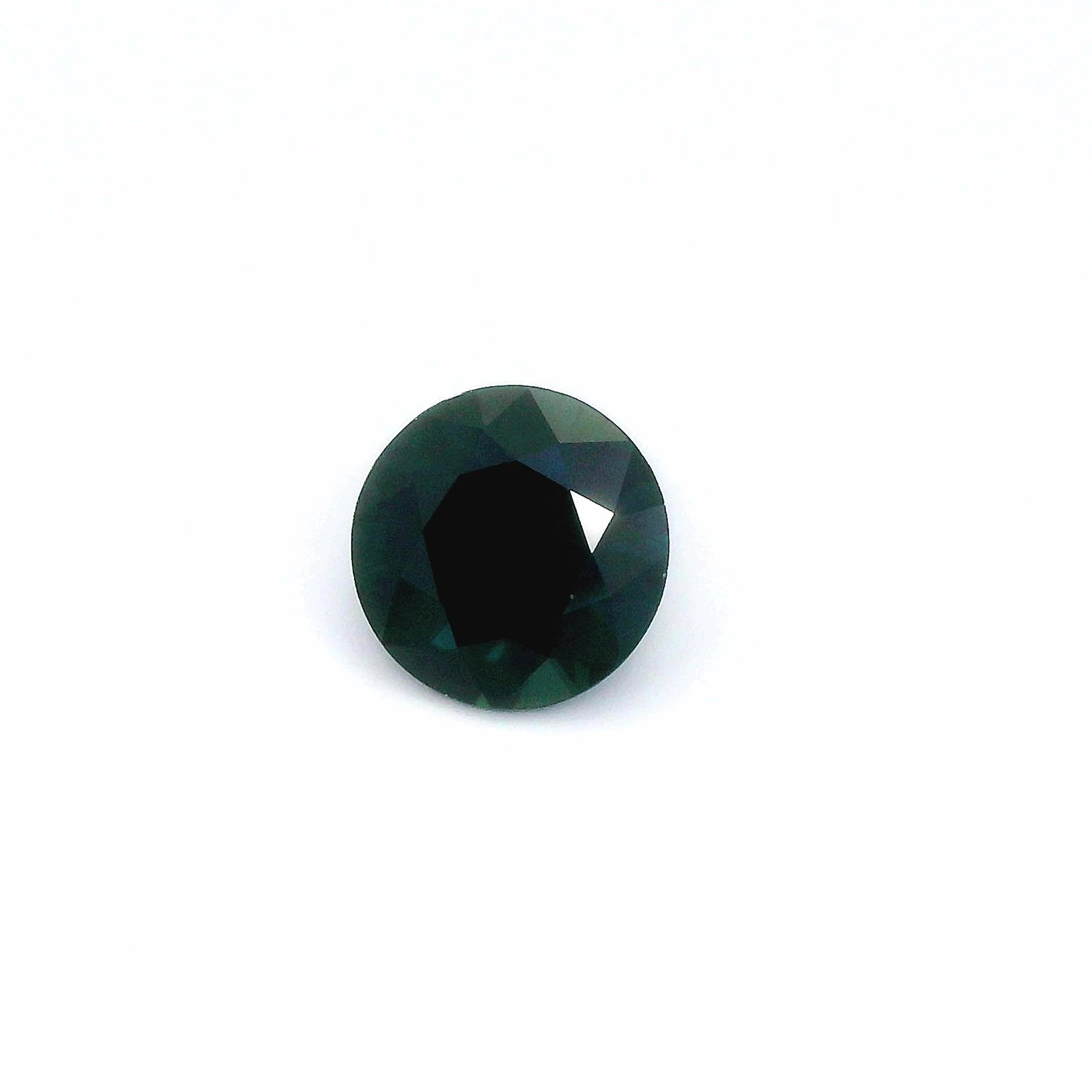 3.00 Carat Blue Round Sapphire