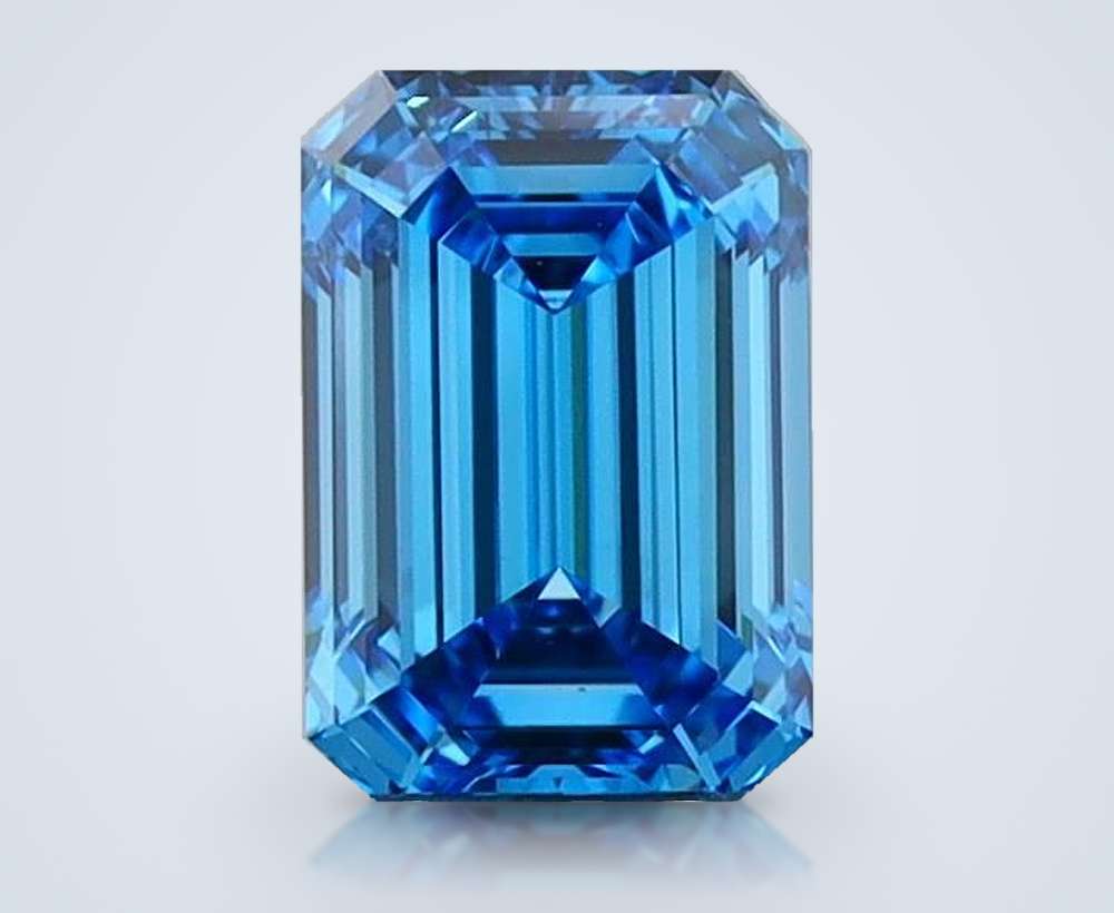 1.42 Ct. Fancy Vivid Blue Emerald Lab Diamond