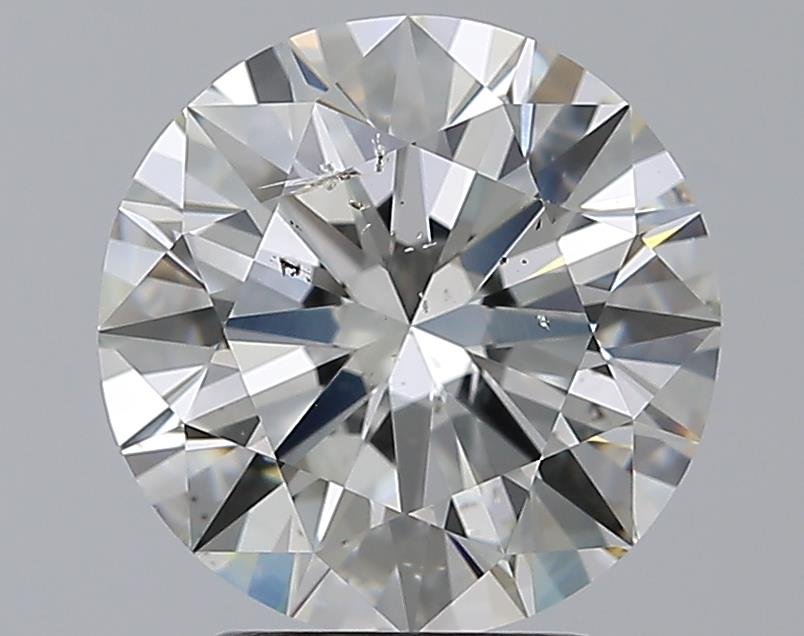 3.20ct I SI2 Rare Carat Ideal Cut Round Diamond