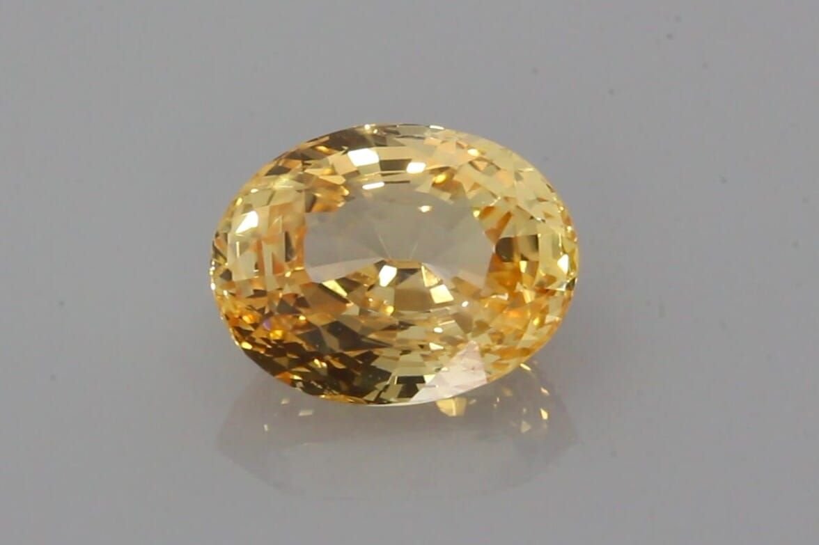 3.04 Carat Orange Oval Sapphire