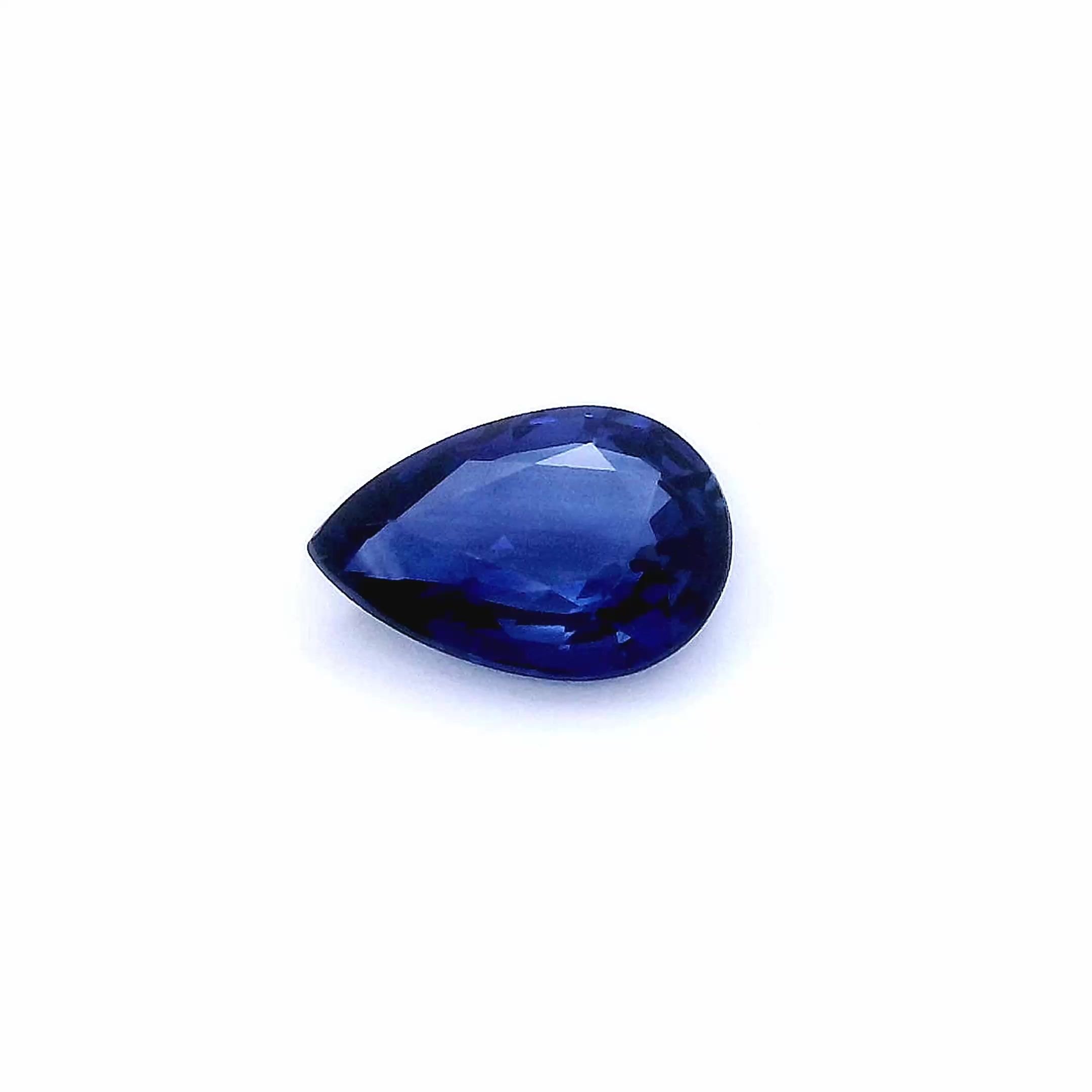 1.26 Carat Blue Pear Sapphire