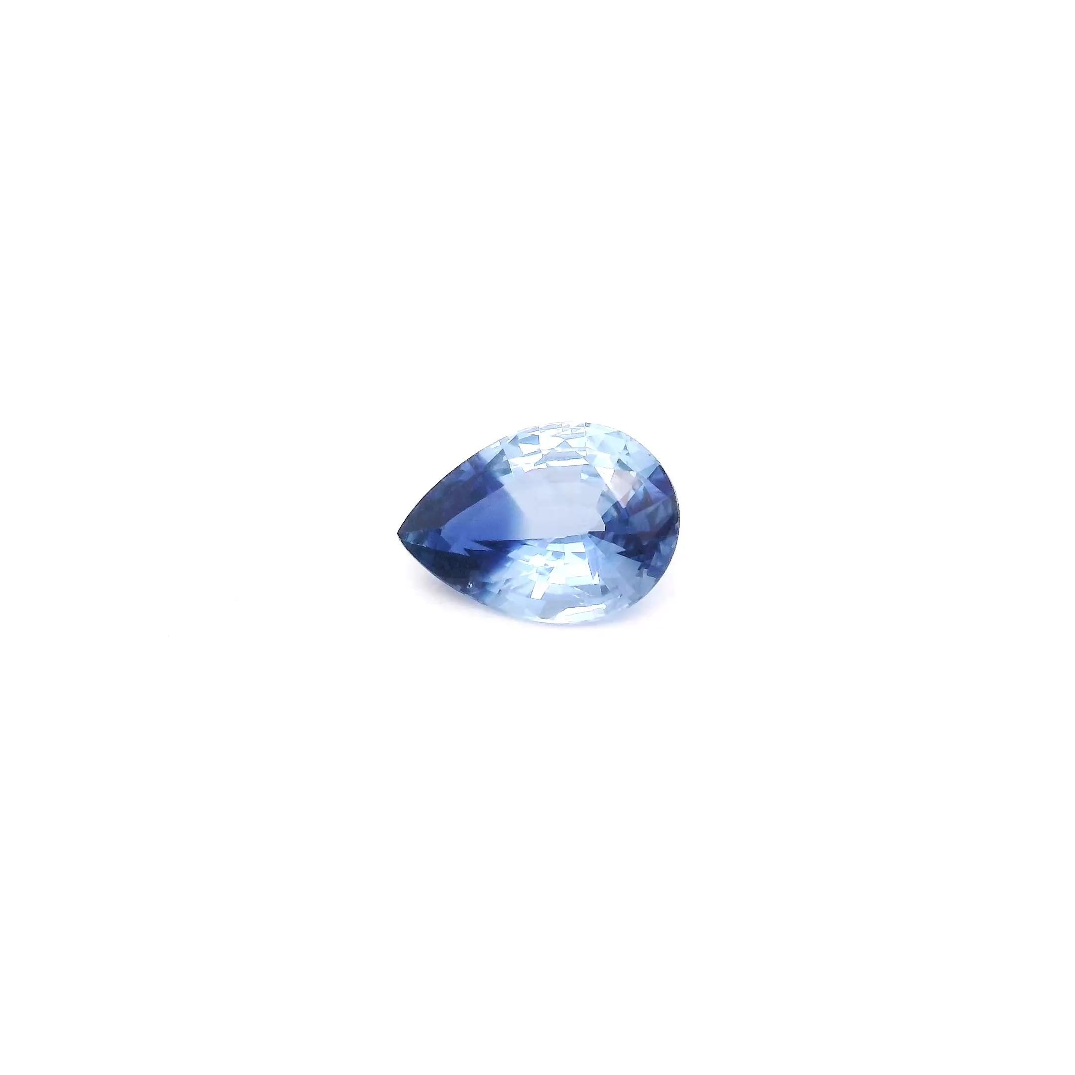 0.62 Carat Blue Pear Sapphire