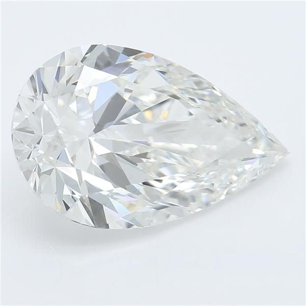3.07ct F VS2 Rare Carat Ideal Cut Pear Lab Grown Diamond