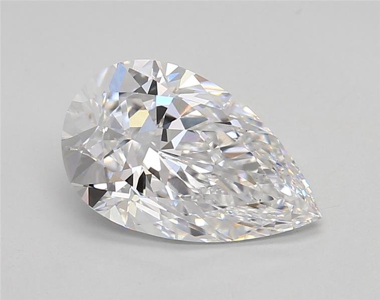 2.14ct D VS1 Rare Carat Ideal Cut Pear Lab Grown Diamond