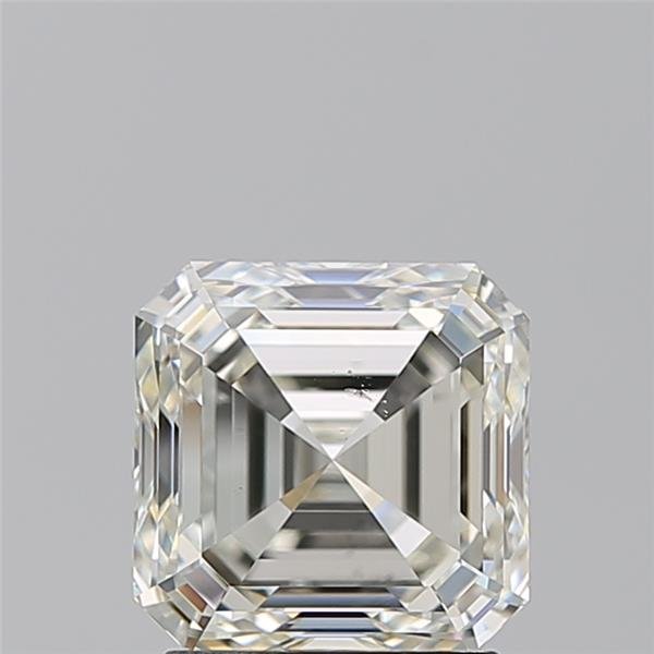 2.01ct K SI1 Rare Carat Ideal Cut Asscher Diamond