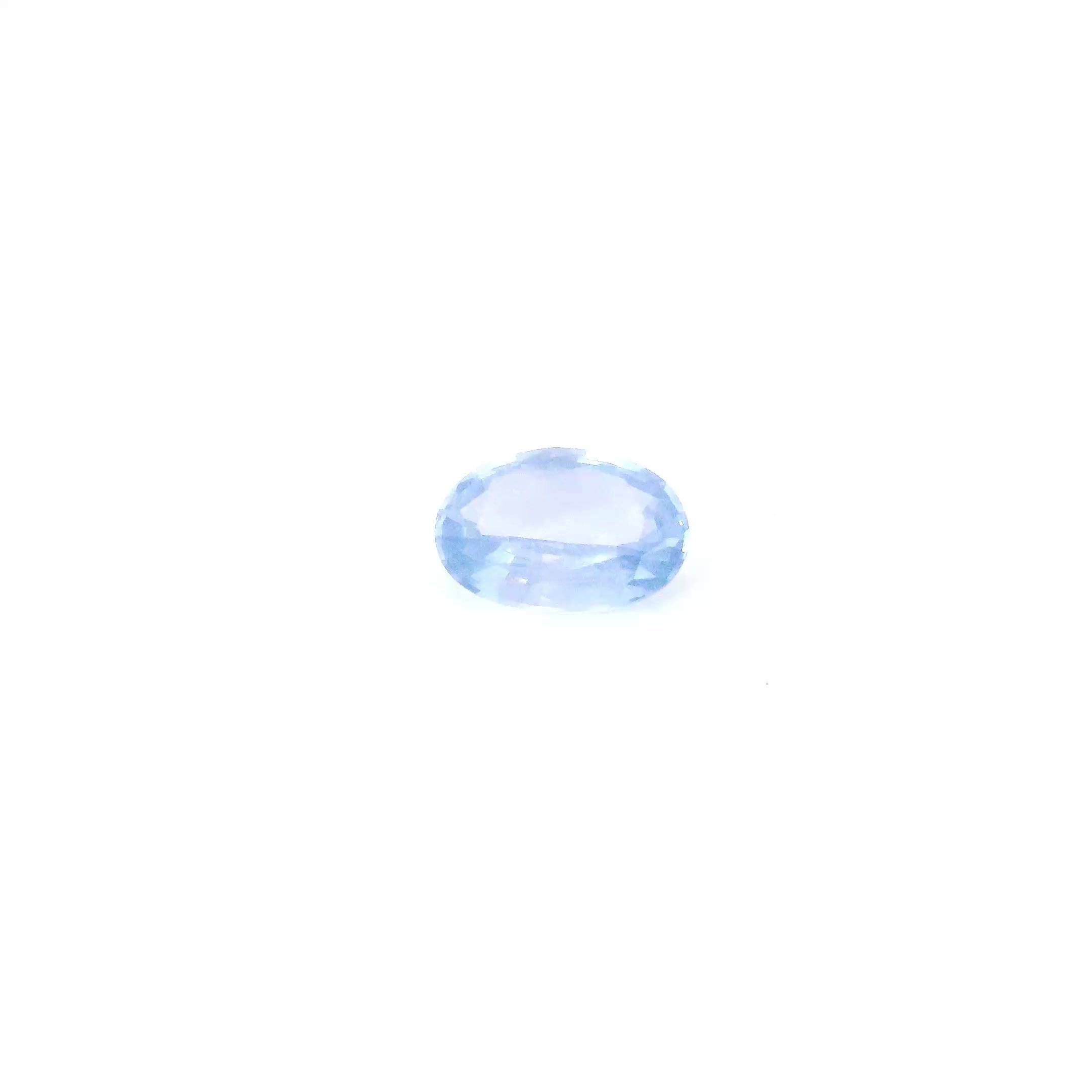 0.46 Carat Light Blue Oval Sapphire