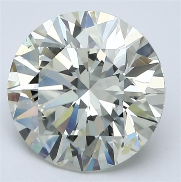 3.05ct J SI2 Rare Carat Ideal Cut Round Diamond