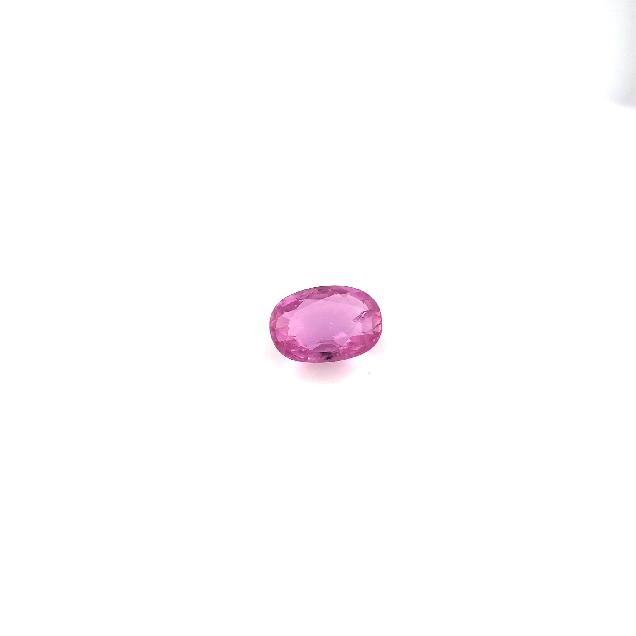 0.57 Carat Pink Oval Sapphire