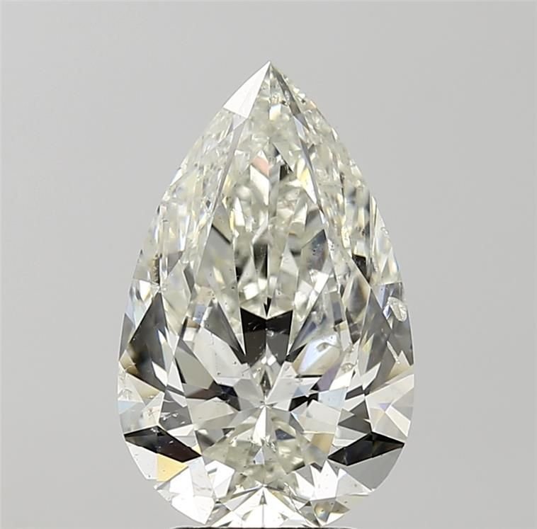 4.01ct J SI2 Rare Carat Ideal Cut Pear Diamond