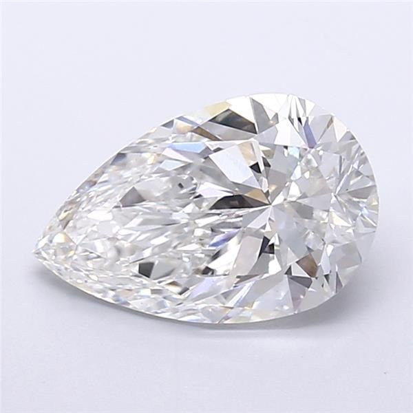 3.02ct F VS1 Rare Carat Ideal Cut Pear Lab Grown Diamond