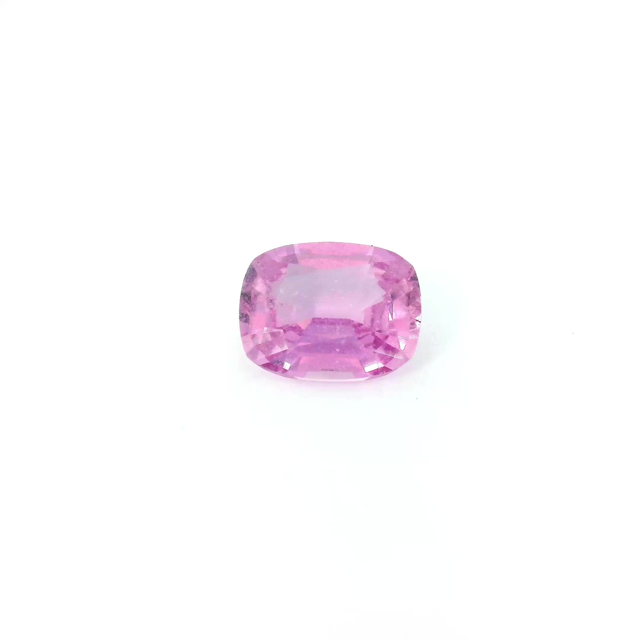 1.18 Carat Pink Cushion Sapphire