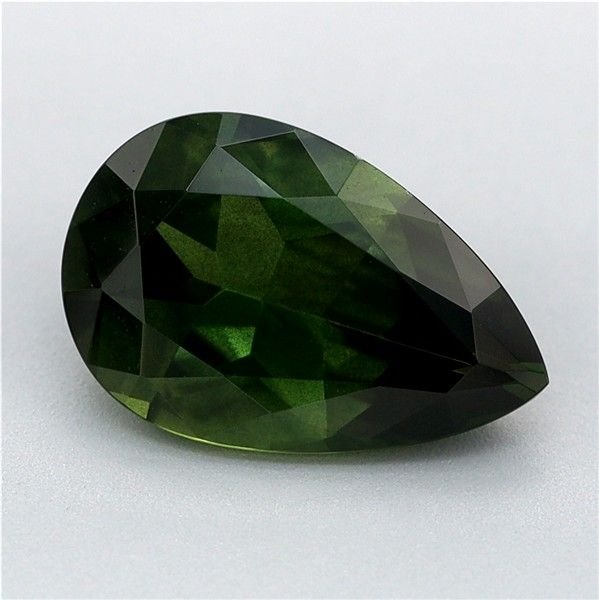1.38 Carat Green Pear Sapphire
