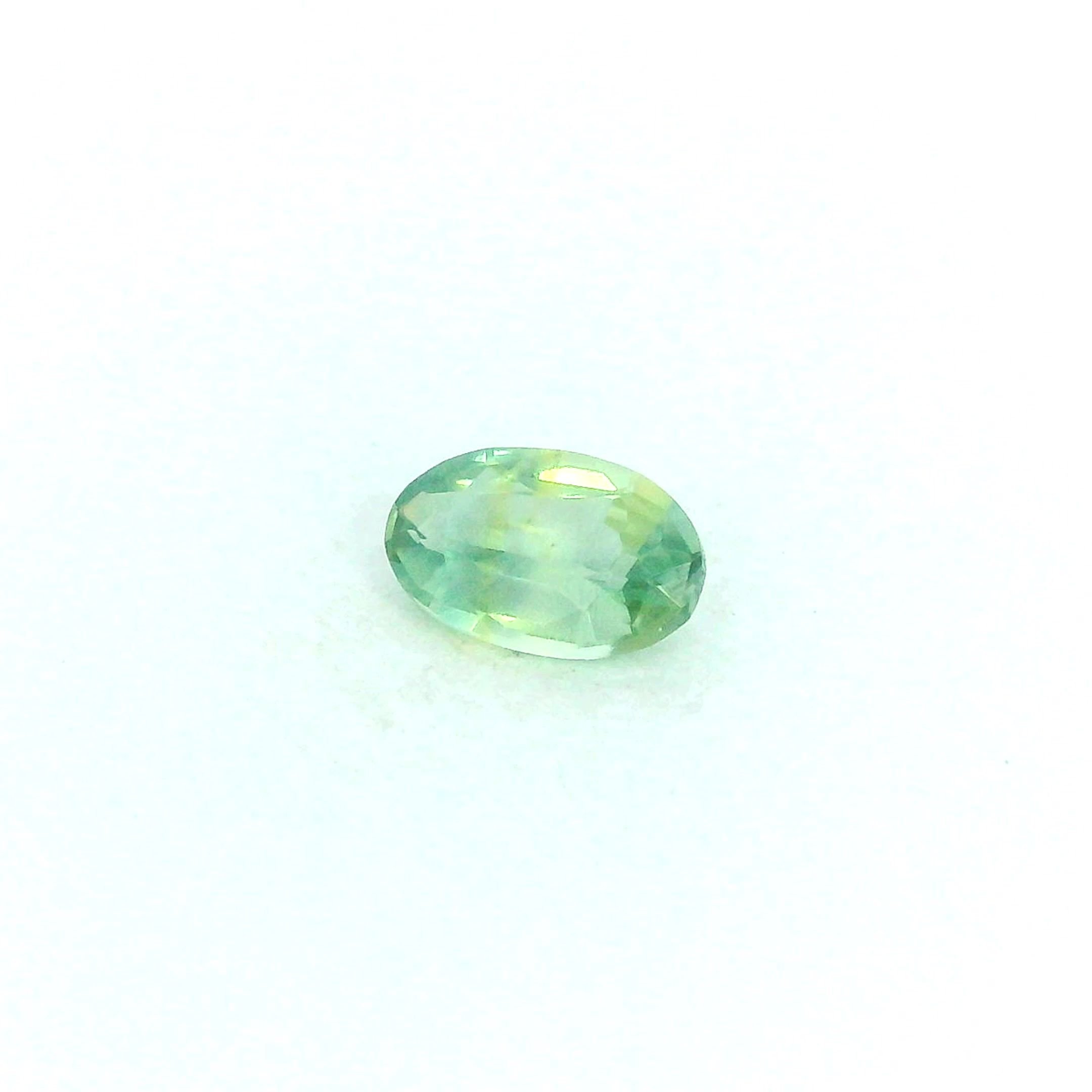 0.39 Carat Green Oval Sapphire