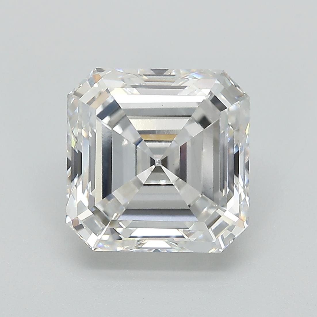 4.17ct F VS1 Very Good Cut Asscher Lab Grown Diamond