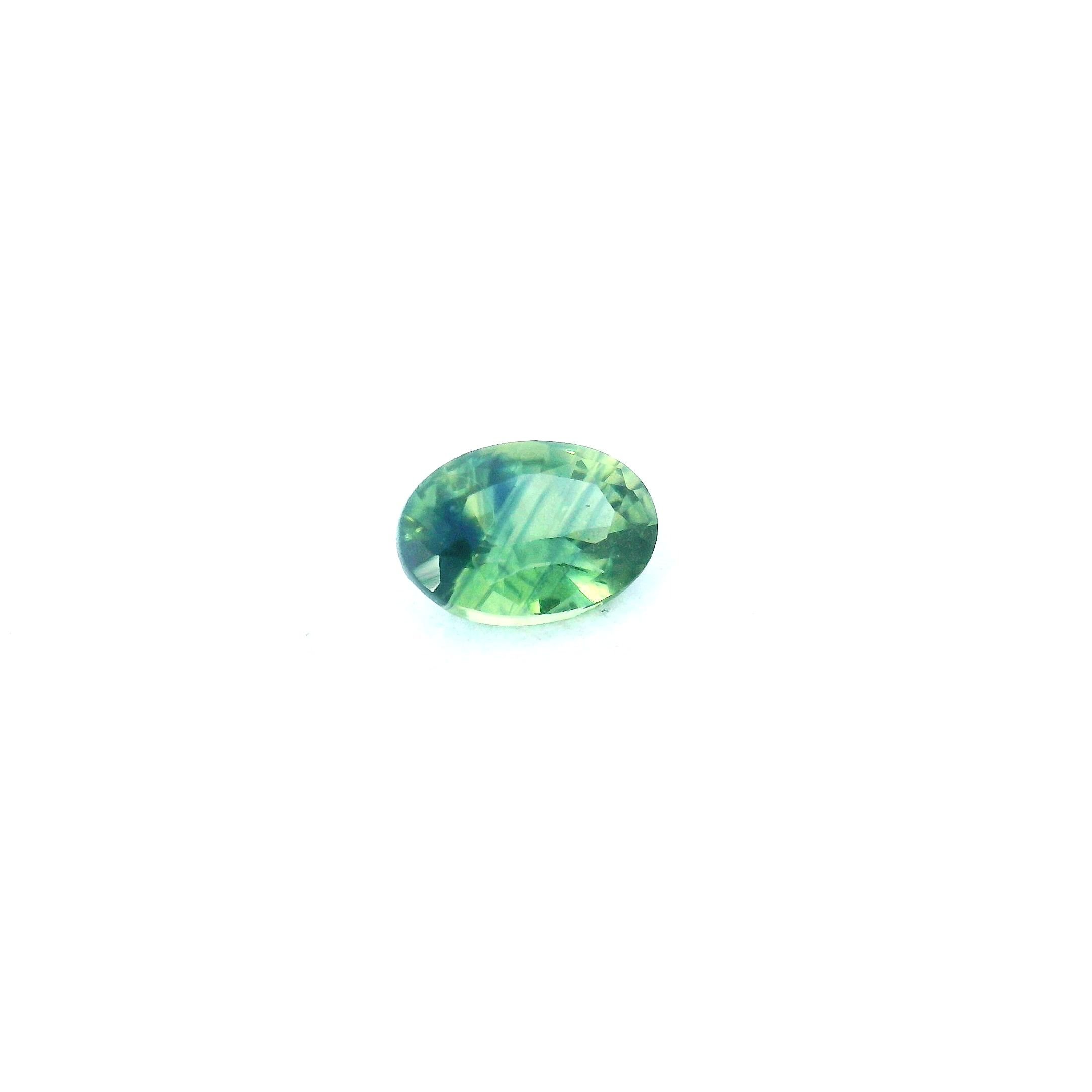 0.70 Carat Green Oval Sapphire