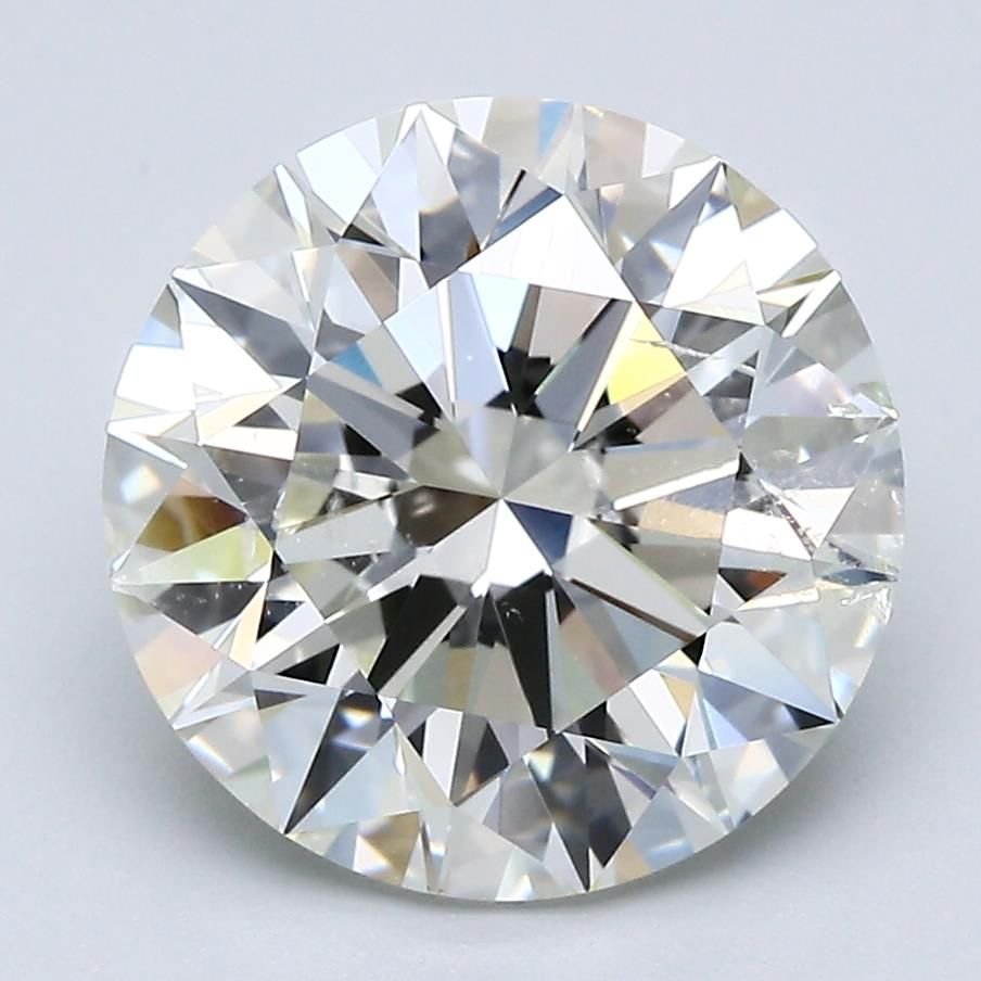 5.03ct K SI2 Rare Carat Ideal Cut Round Diamond