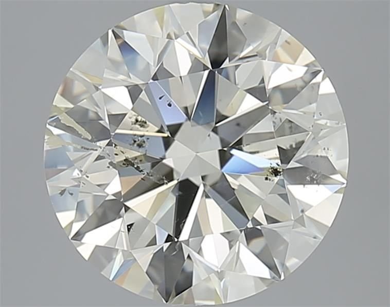 4.01ct K SI2 Rare Carat Ideal Cut Round Diamond