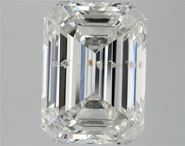 3.03ct G SI2 Rare Carat Ideal Cut Emerald Diamond