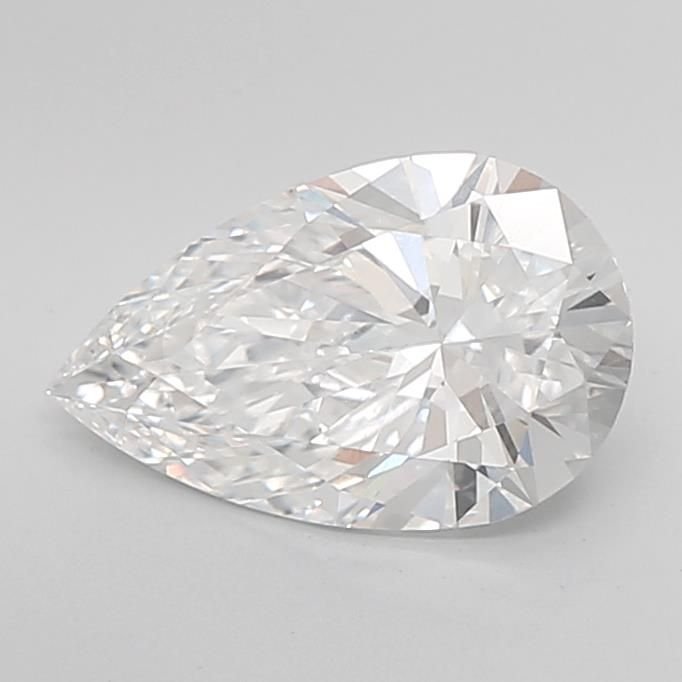 2.54ct D VS1 Rare Carat Ideal Cut Pear Lab Grown Diamond