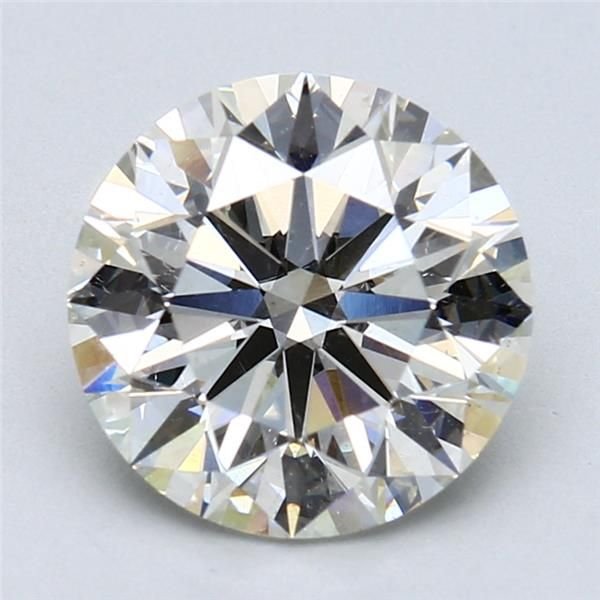 3.40ct J SI2 Rare Carat Ideal Cut Round Diamond