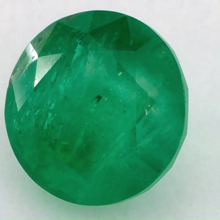 3.24 Carat Green Round Emerald