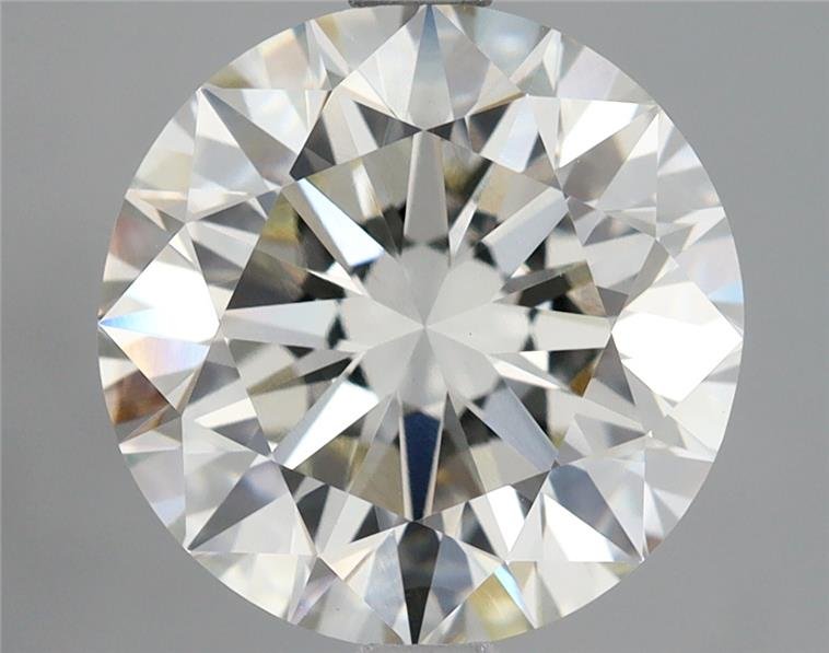 3.47ct J VVS2 Excellent Cut Round Lab Grown Diamond