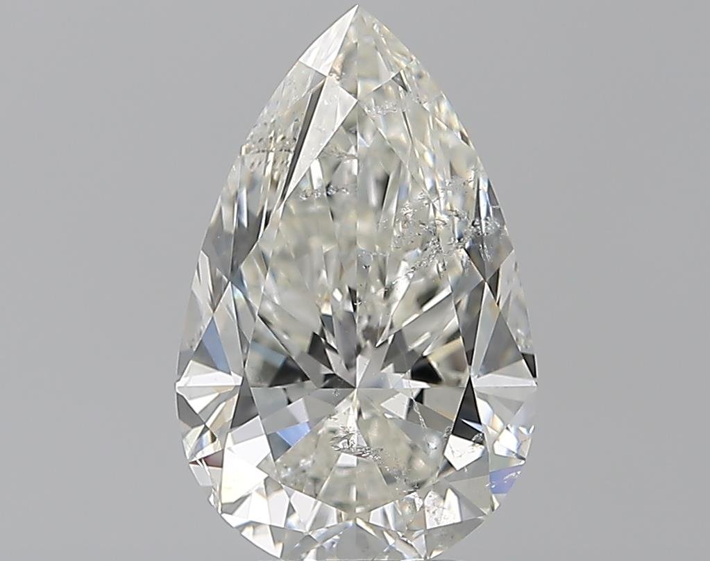 4.00ct H SI2 Rare Carat Ideal Cut Pear Diamond