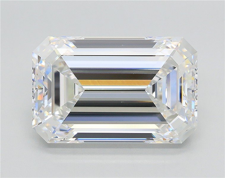 7.02ct F VS2 Rare Carat Ideal Cut Emerald Lab Grown Diamond