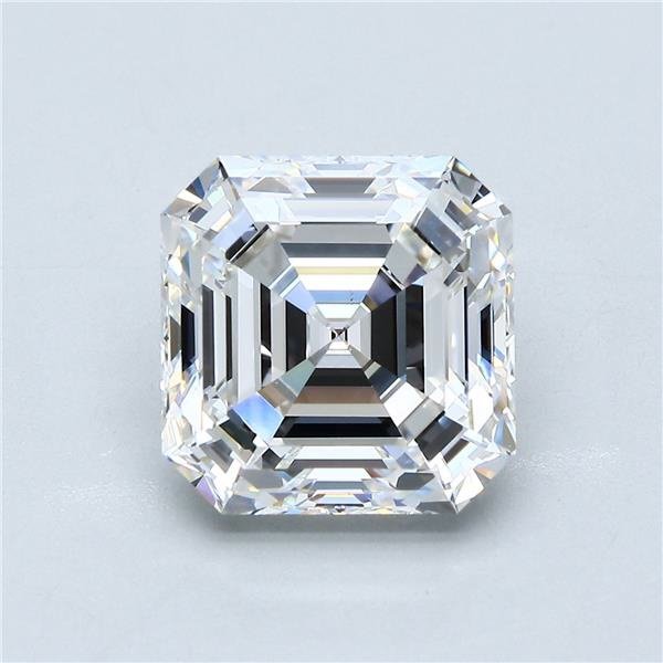 5.02ct F VS1 Rare Carat Ideal Cut Asscher Diamond