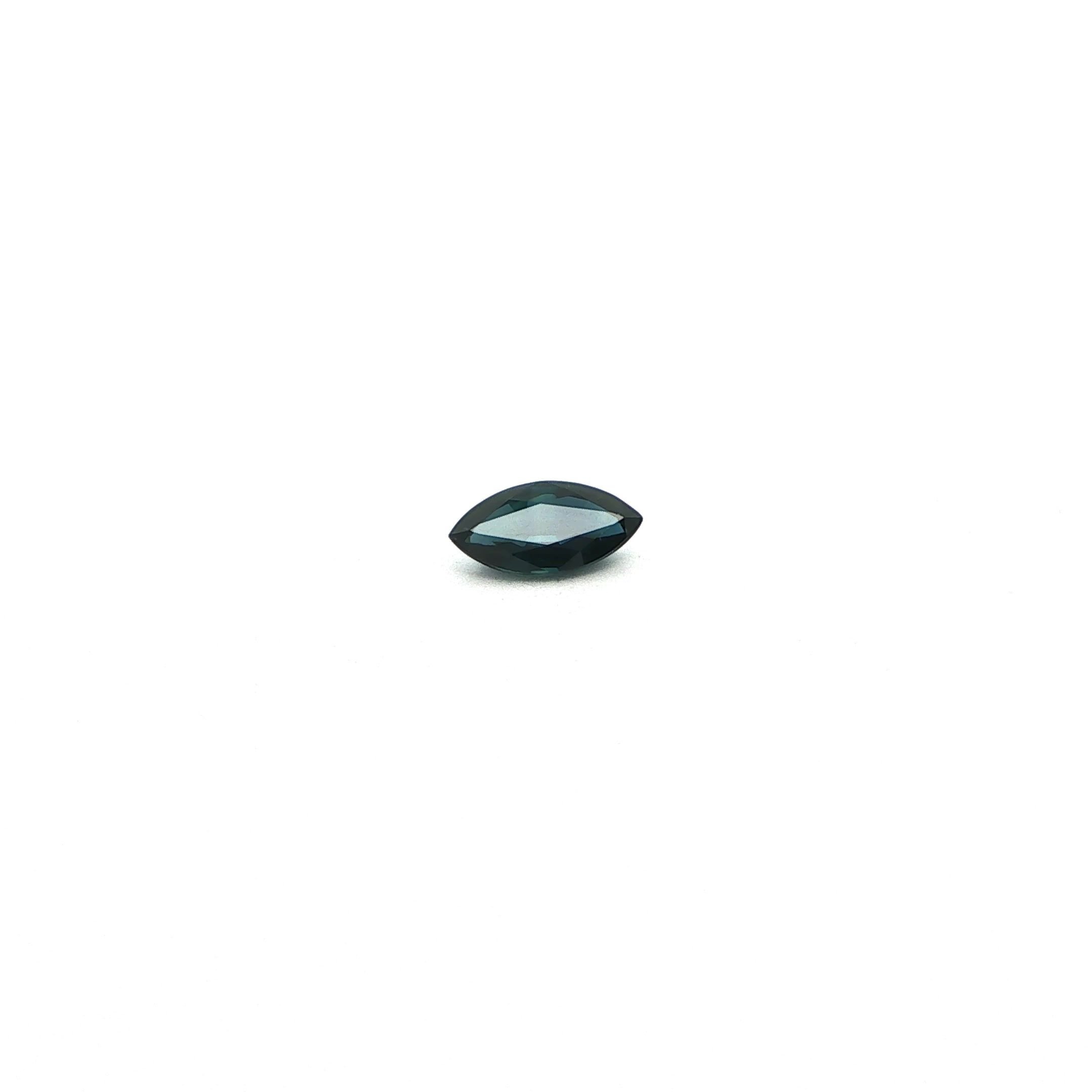 0.98 Carat Deep Blue Marquise Sapphire