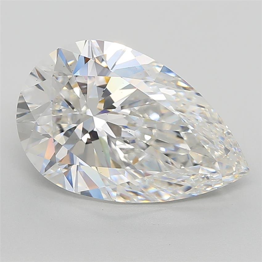 7.01ct F VS2 Rare Carat Ideal Cut Pear Lab Grown Diamond