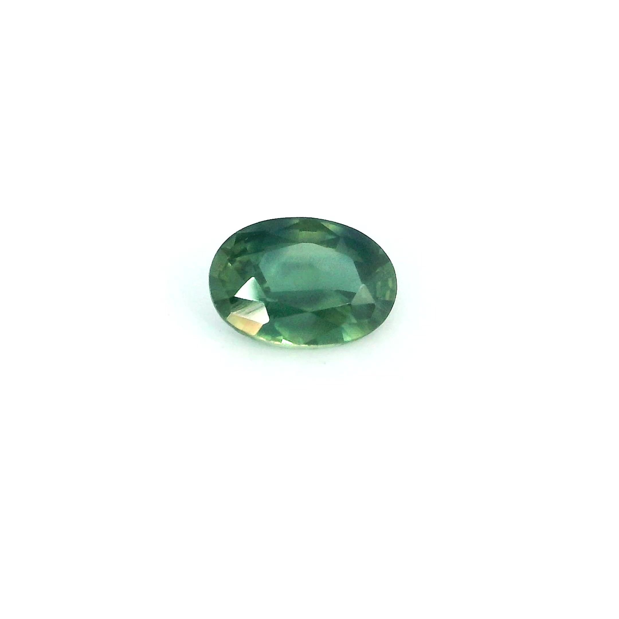 0.51 Carat Green Oval Sapphire