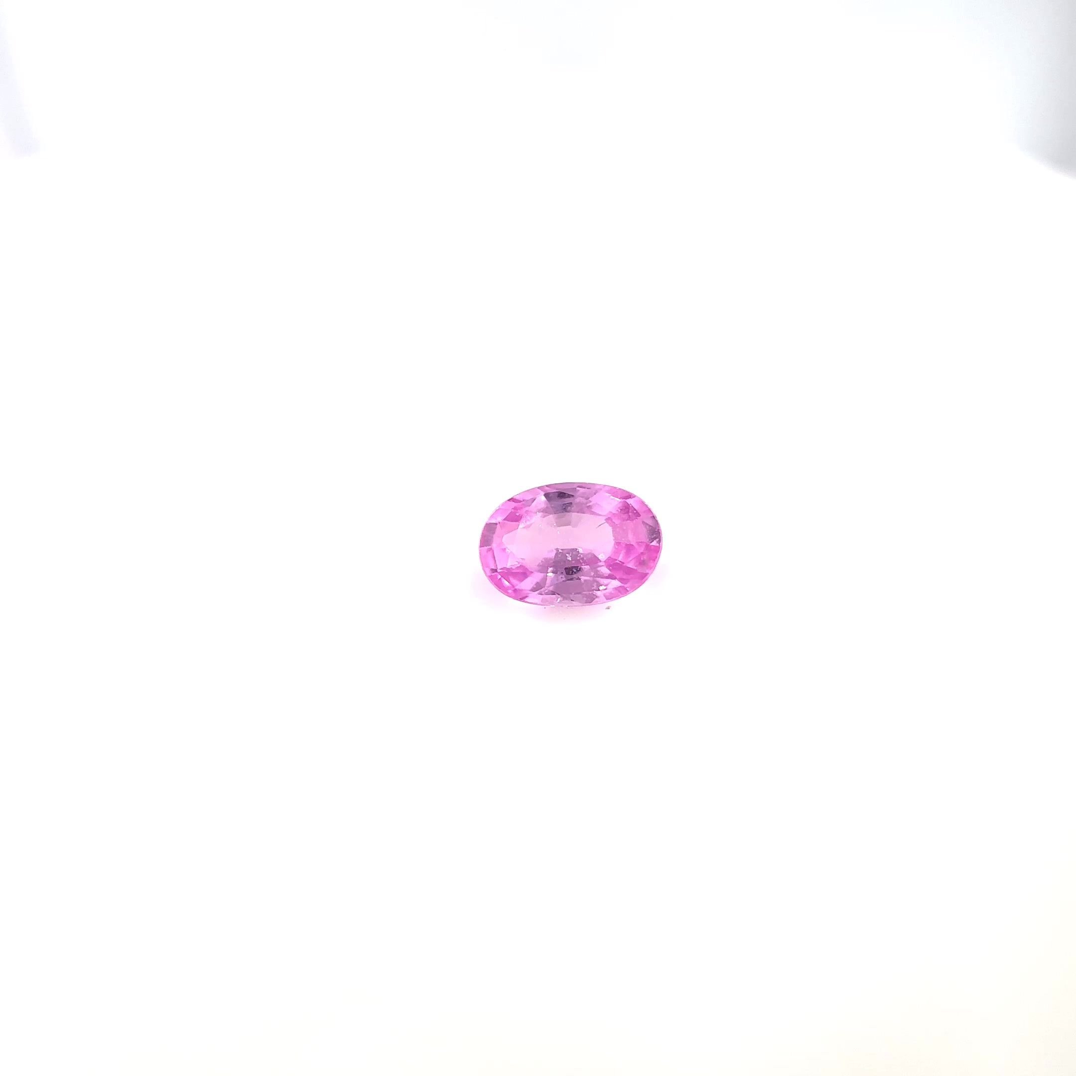 0.43 Carat Pink Oval Sapphire
