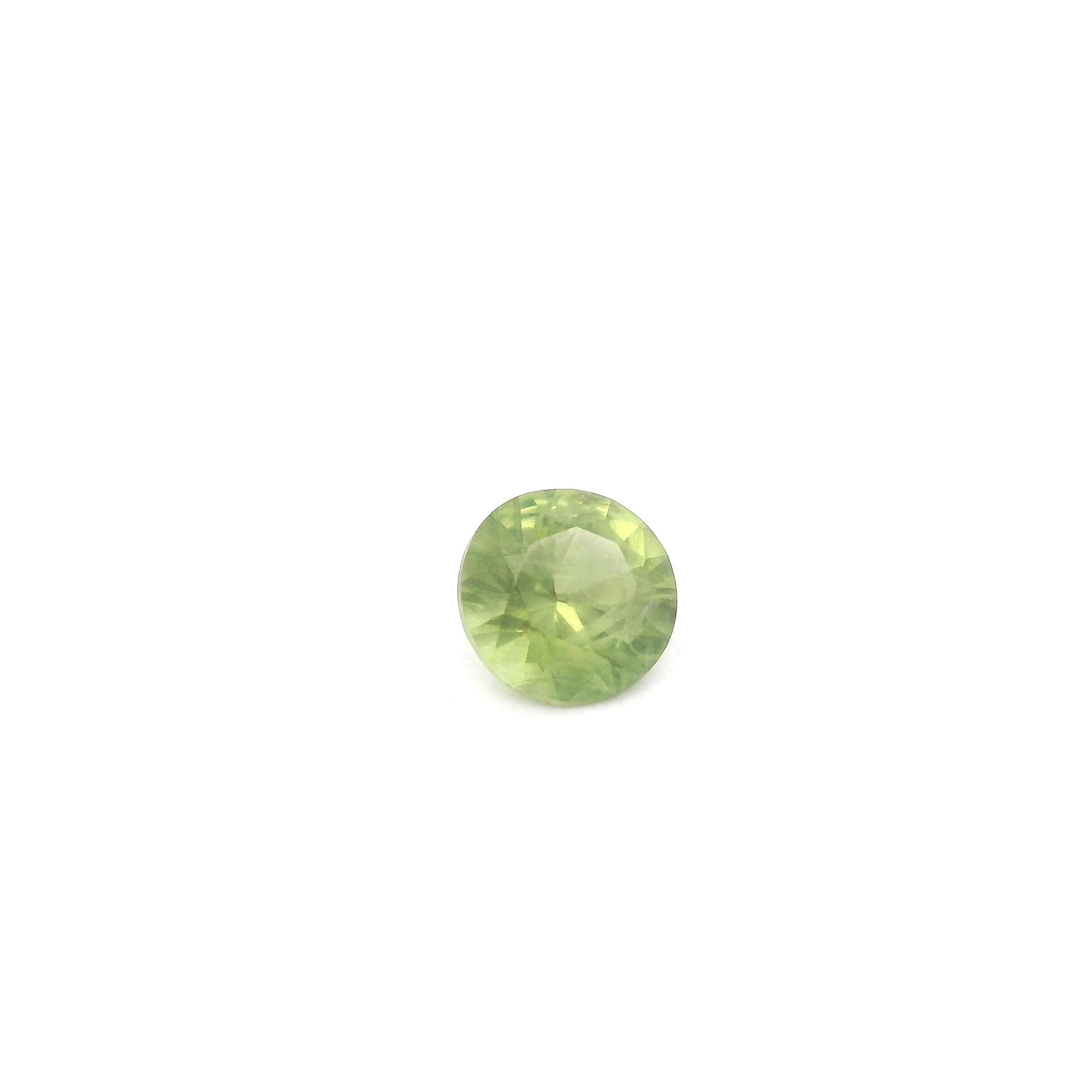 0.66 Carat Green Round Sapphire