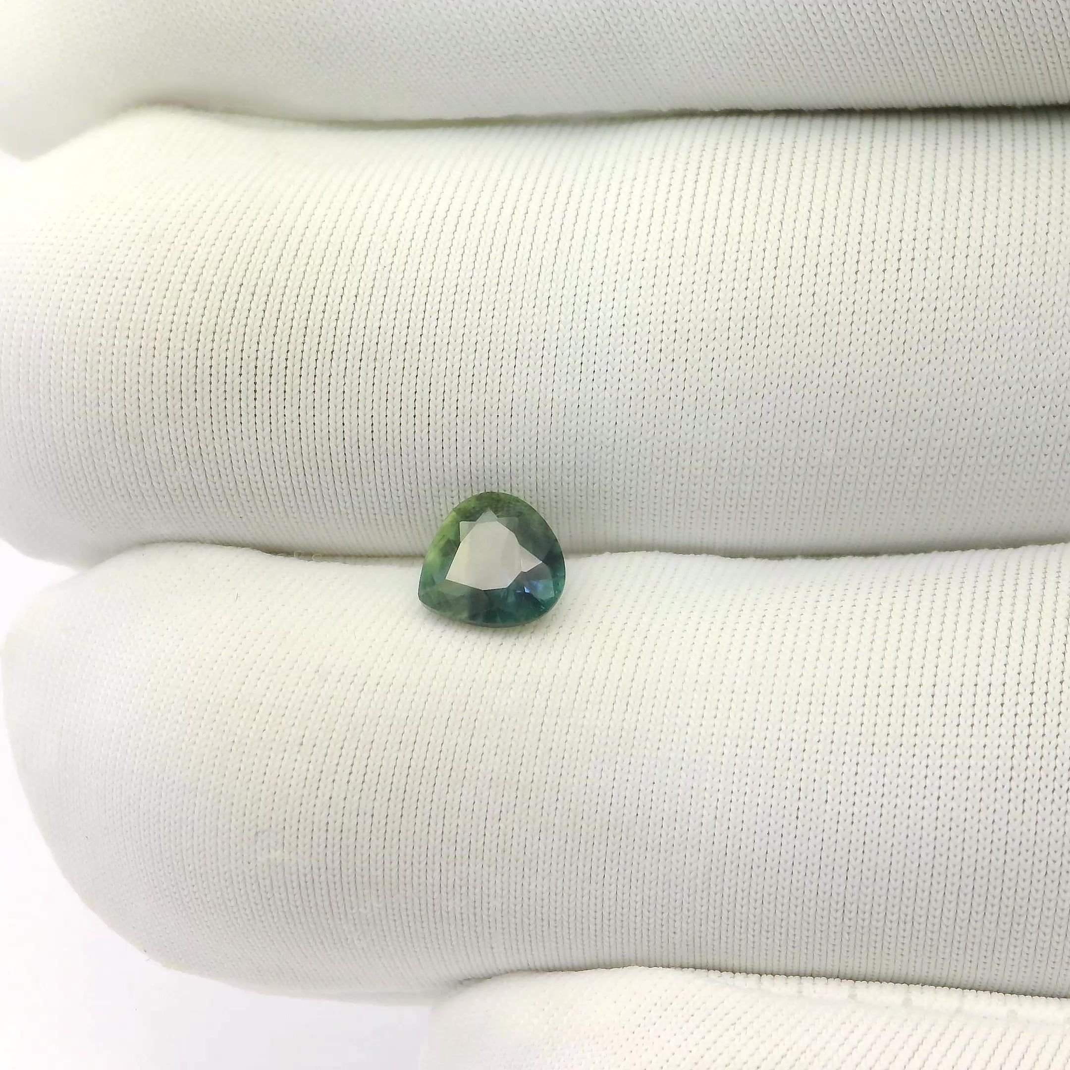 0.58 Carat Green Pear Sapphire