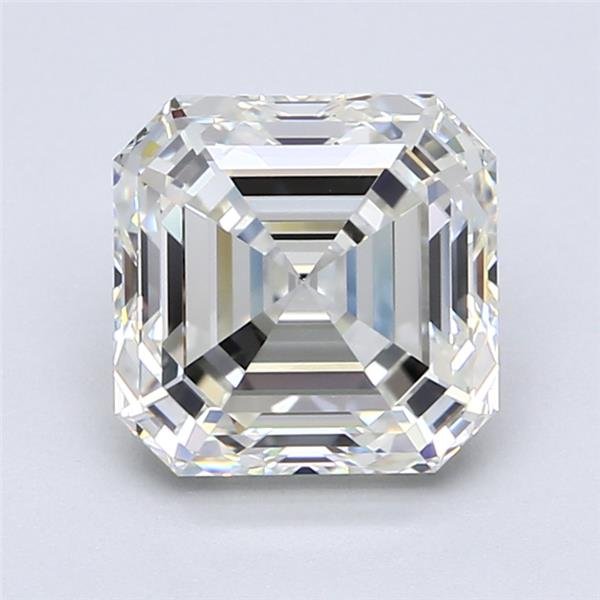 3.02ct J IF Rare Carat Ideal Cut Asscher Diamond