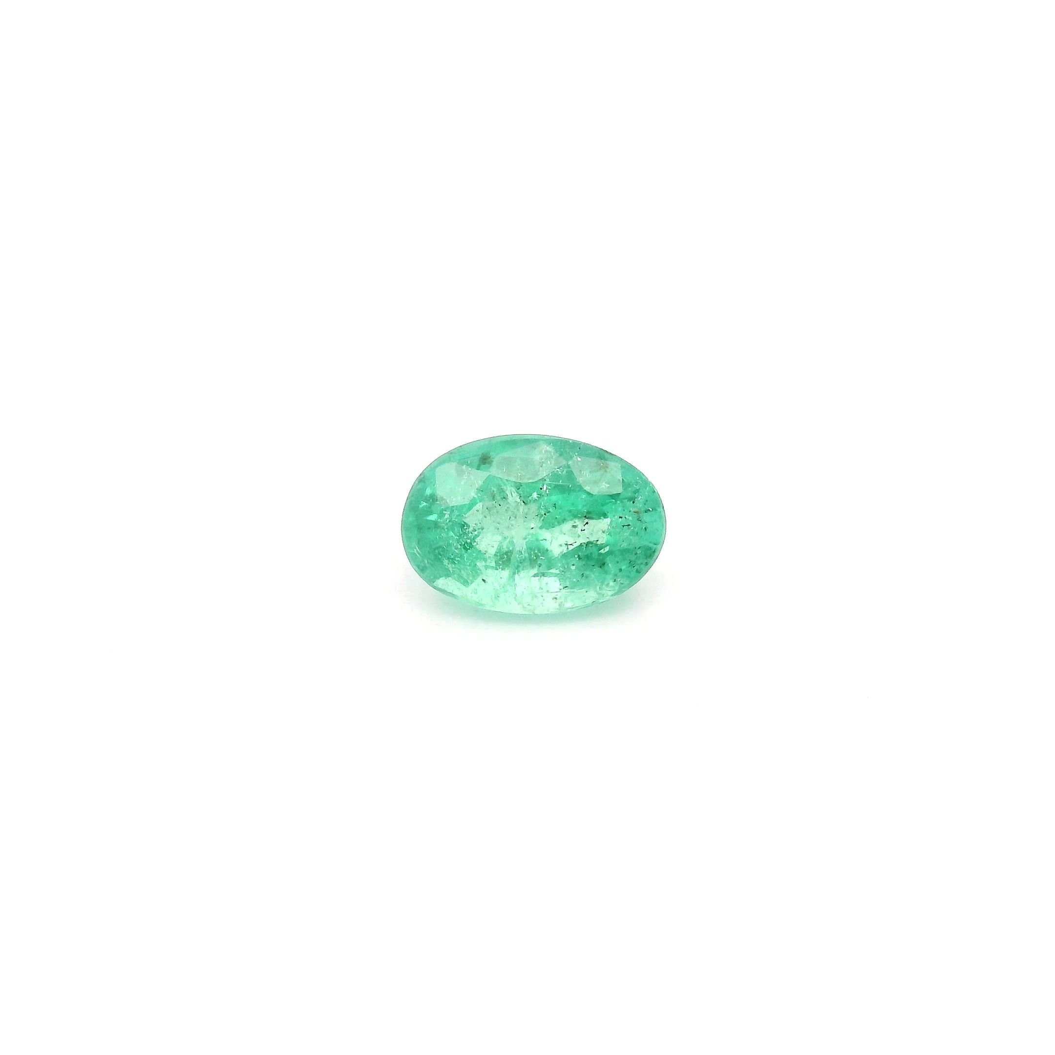 0.53 Carat Green Oval Emerald