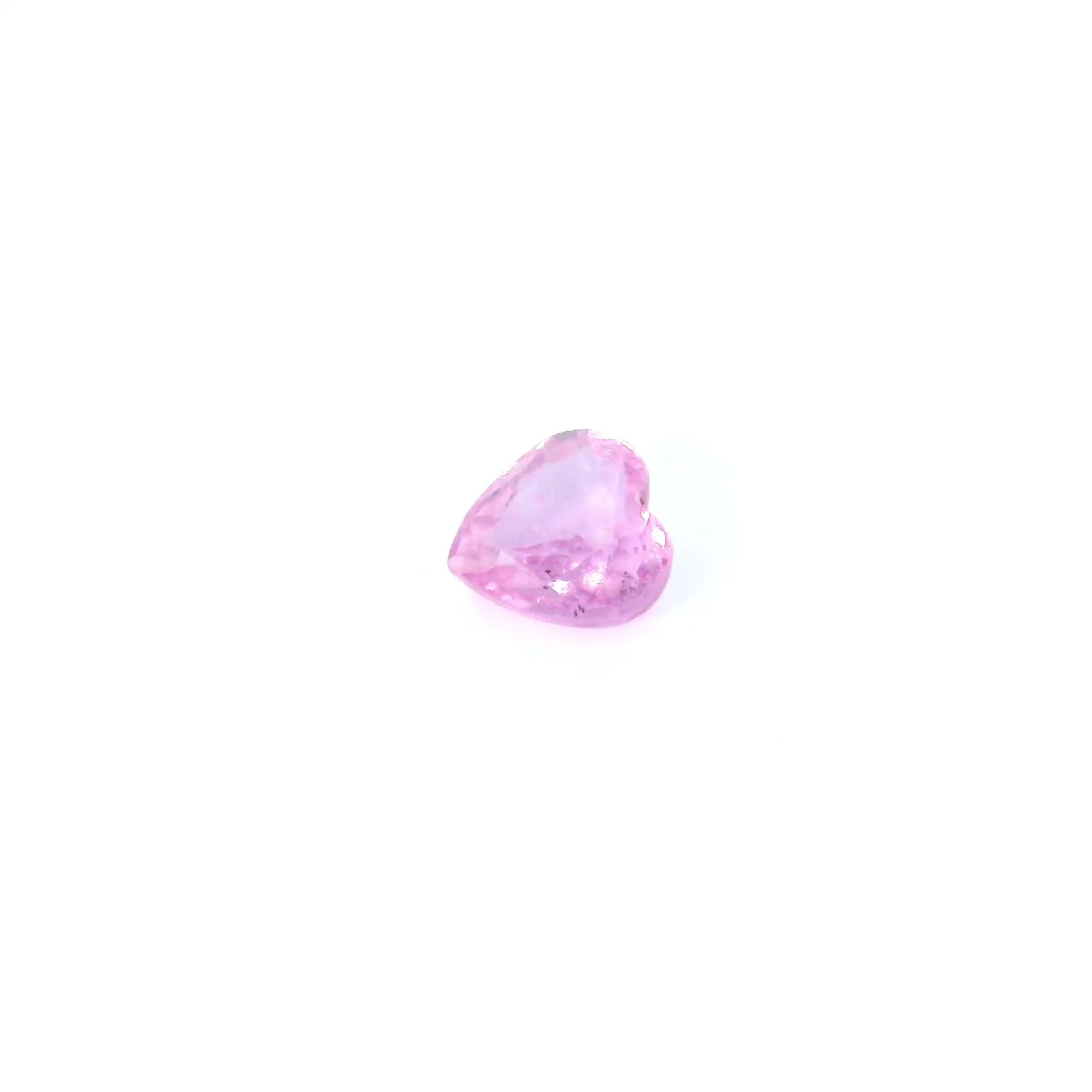 0.59 Carat Pink Heart Sapphire