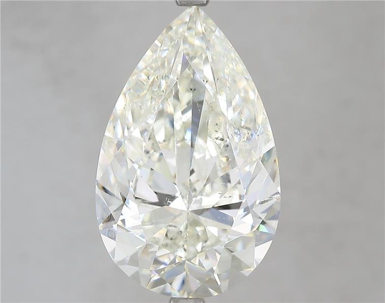 8.01ct K SI2 Rare Carat Ideal Cut Pear Diamond