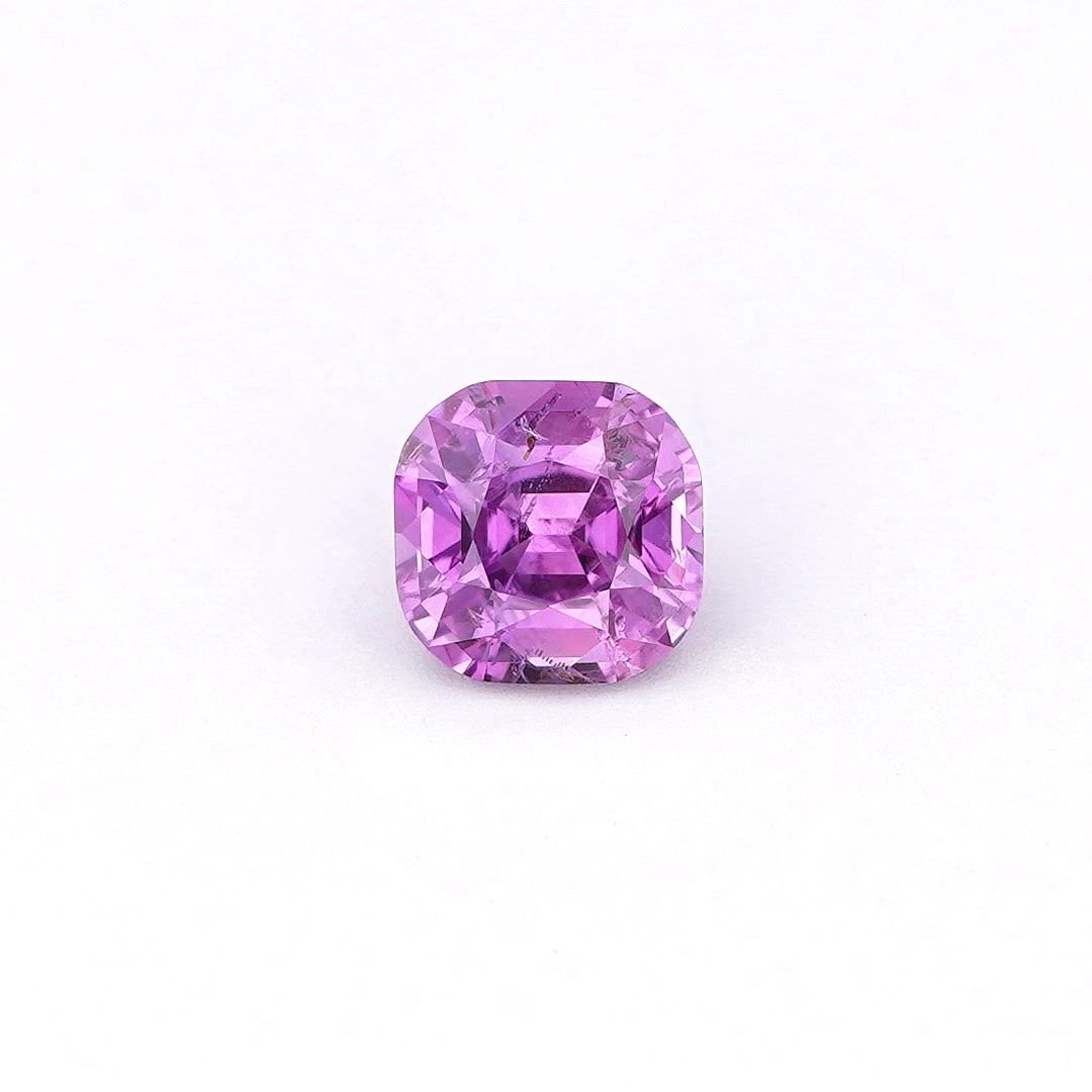 0.82 Carat Pink Cushion Sapphire