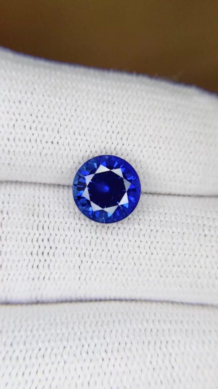 3.10 Carat Blue Round Sapphire