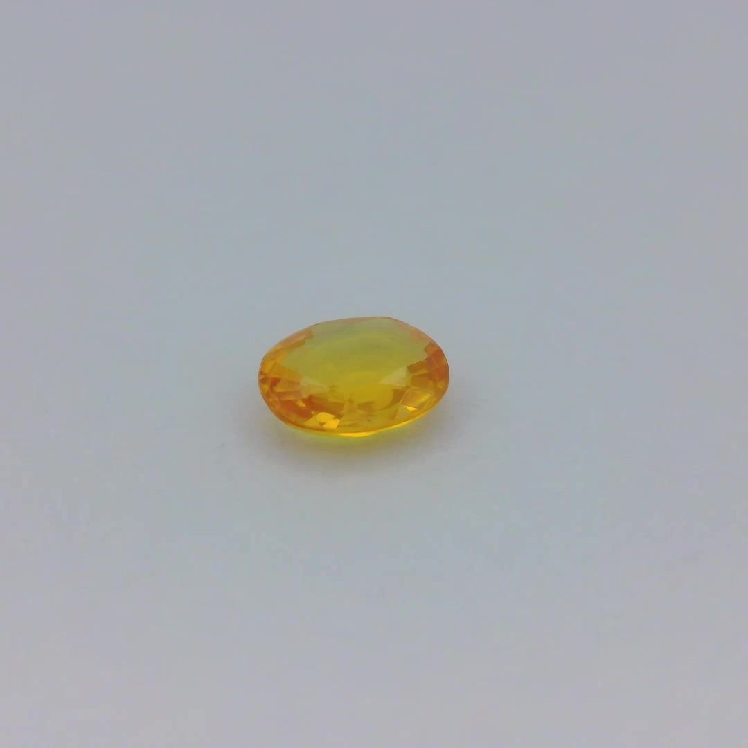 1.11 Carat Orange Oval Sapphire