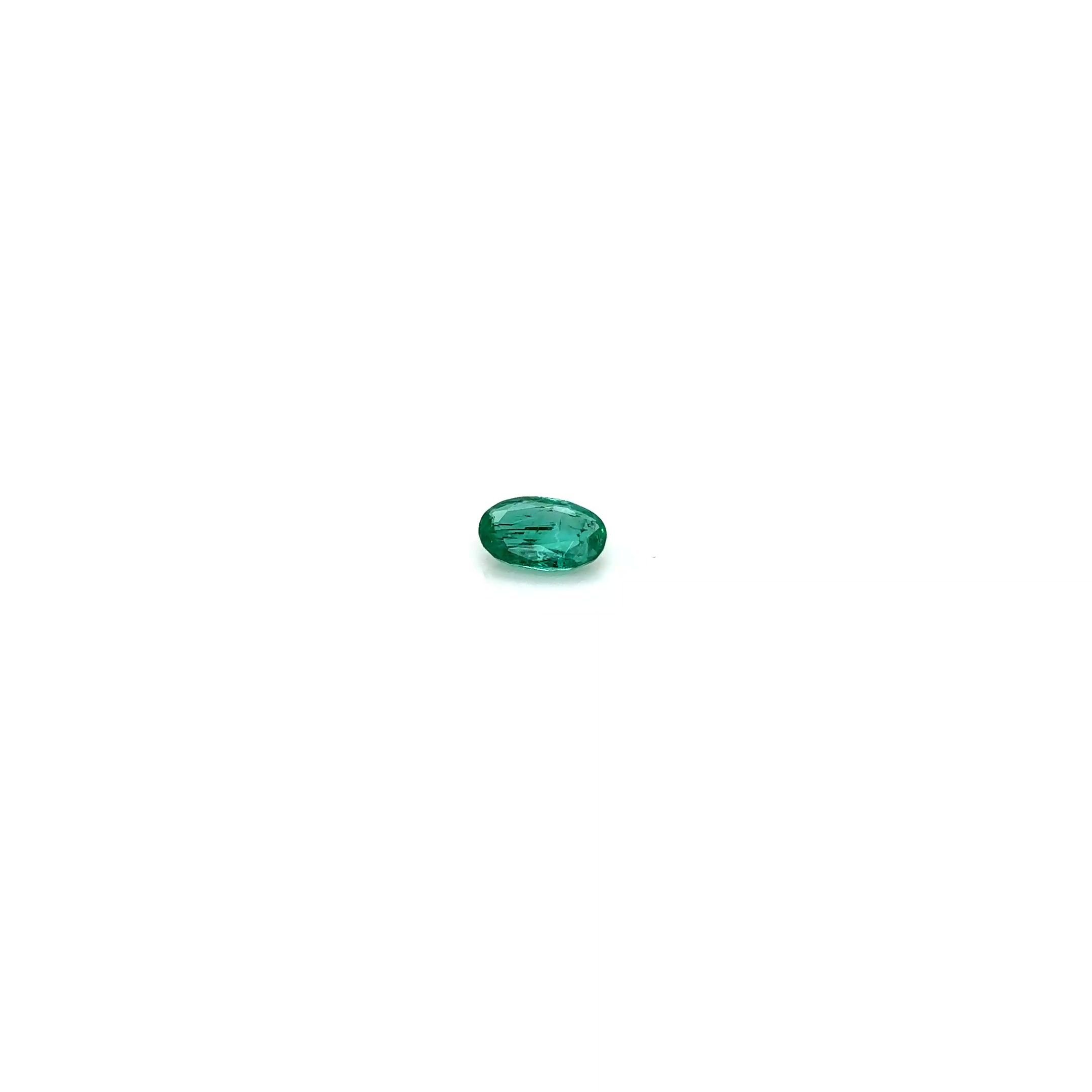 0.33 Carat Vivid Green Oval Emerald