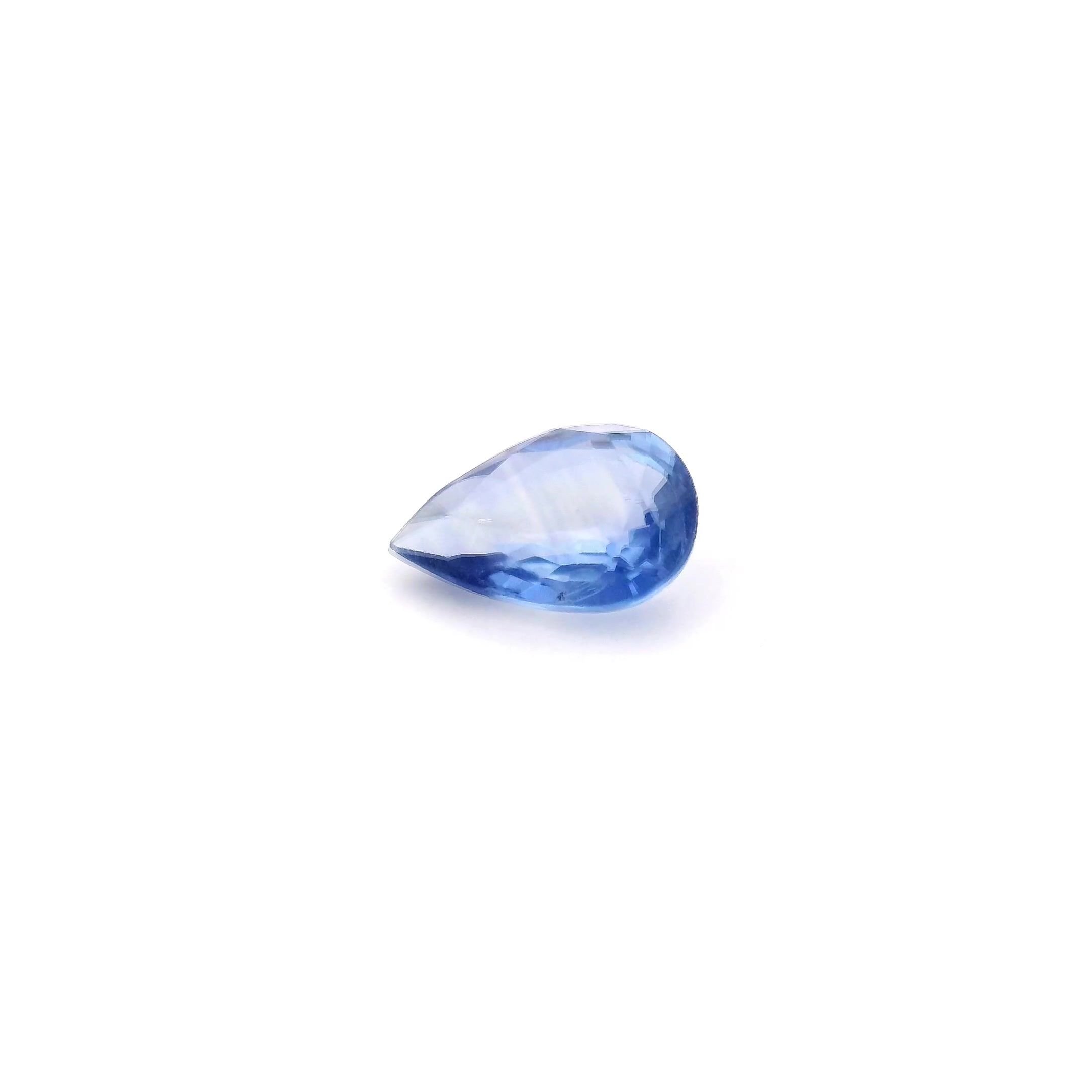 0.78 Carat Blue Pear Sapphire