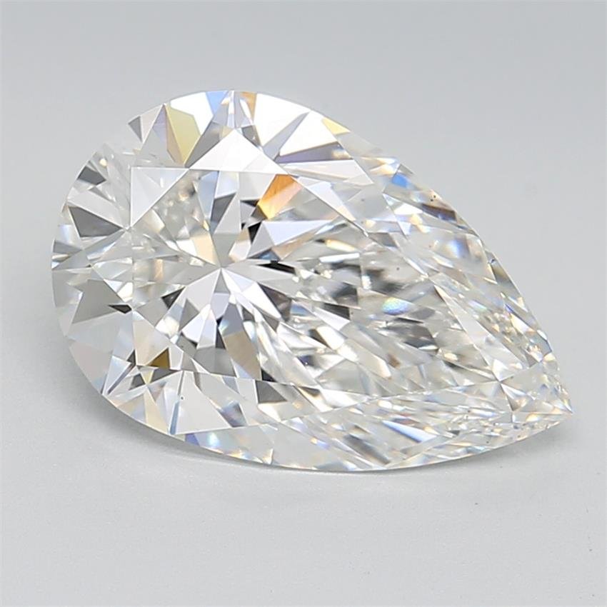 5.04ct F VS1 Rare Carat Ideal Cut Pear Lab Grown Diamond